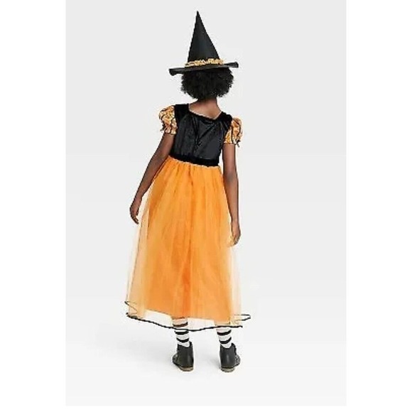 Kids' Fancy Witch Halloween Costume Dress SIZE Medium 8 Hyde & EEK! NEW with Hat - Picture 5 of 11